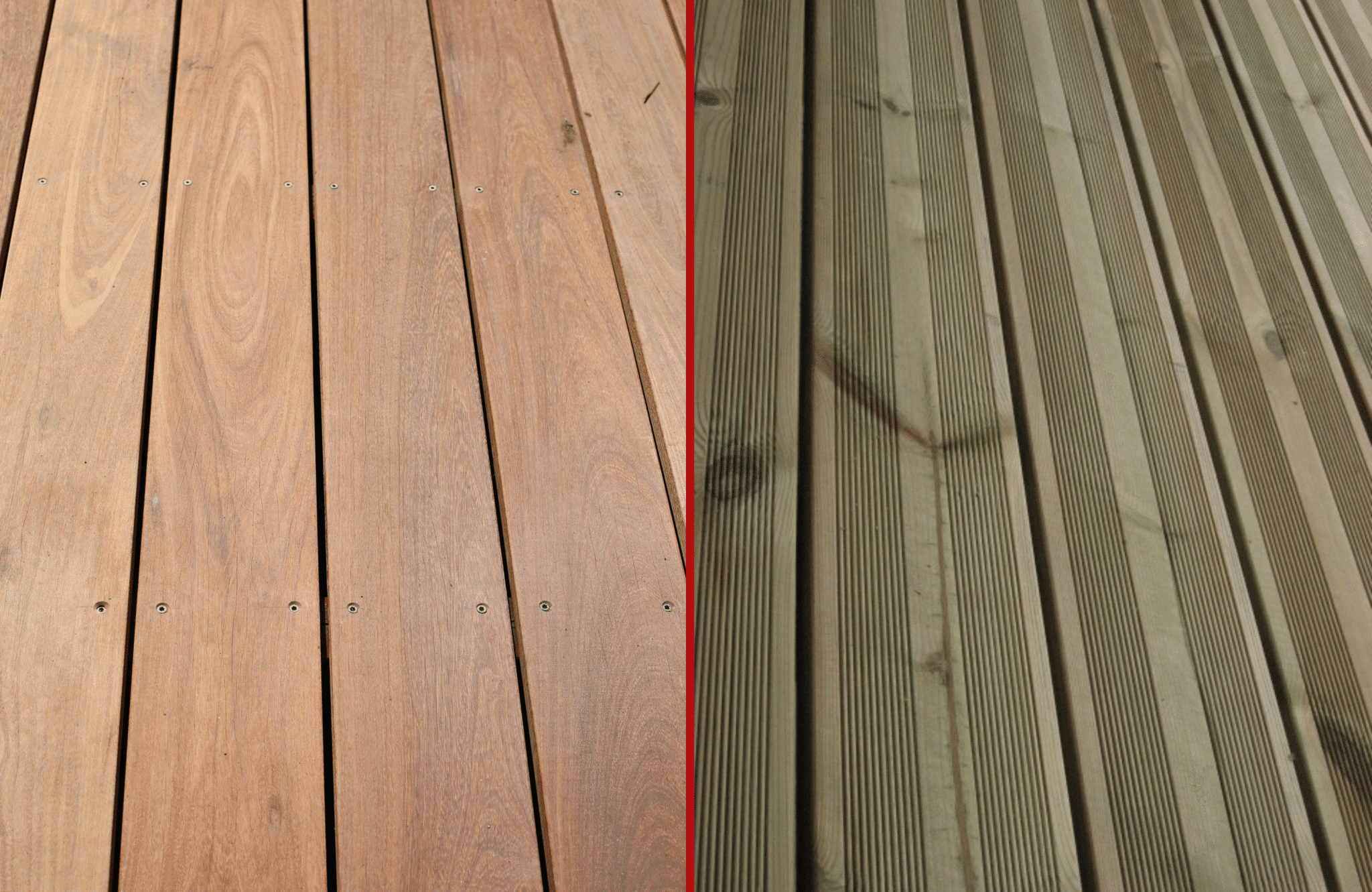 lame terrasse lisse et rainurée