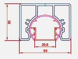 Demi-poteaux multidirectionnels dimensions
